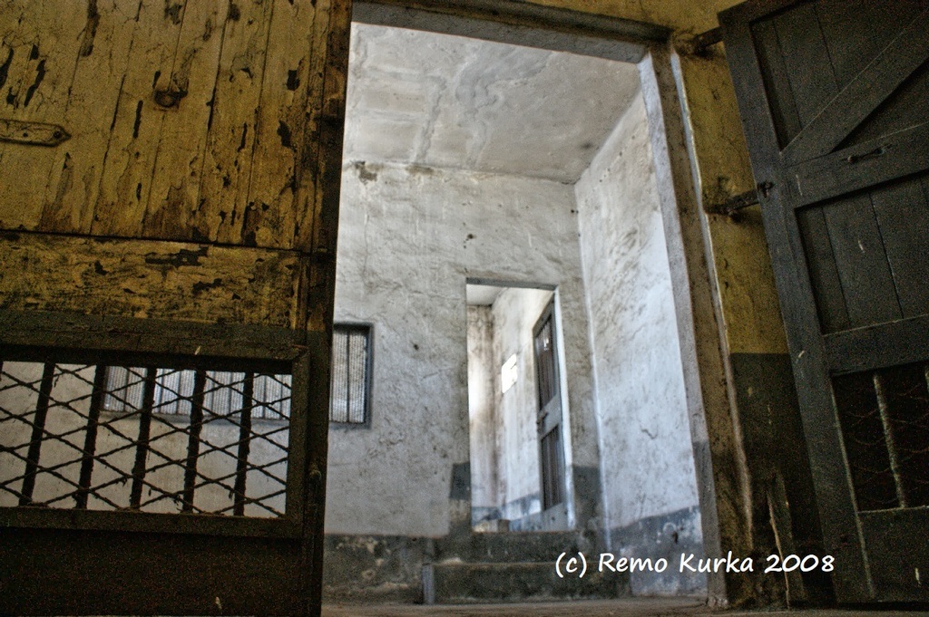 Remo Kurka climbed up to the Cell area entrance, secured by multiple gates and doors, into a small communal area with a simple toilet, the cell area, Kwame Nkrumah was held at Ussher prisin, Fort Ussher, between 1950 to 1951, a historic photography!